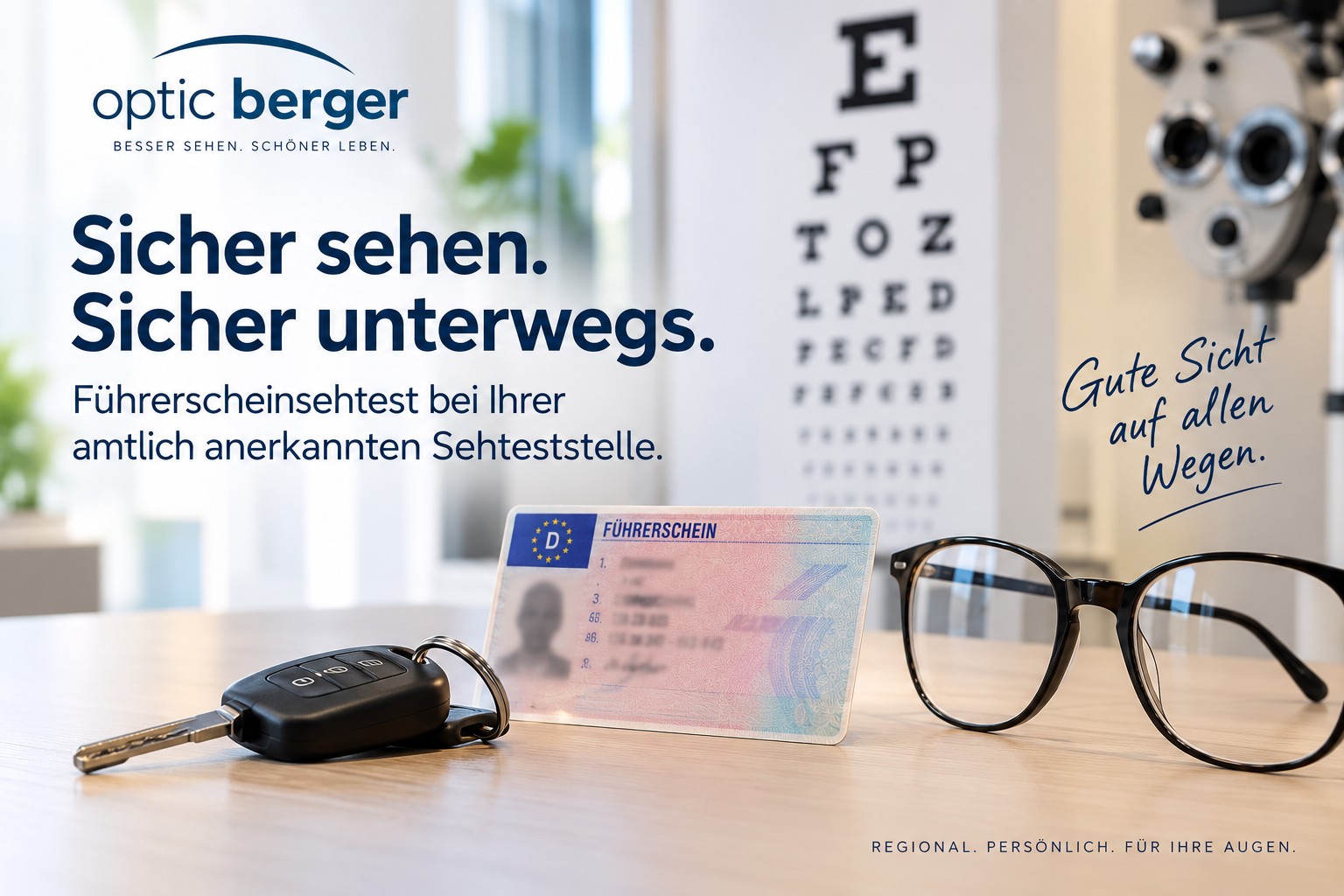 Führerscheinsehtest bei optic berger